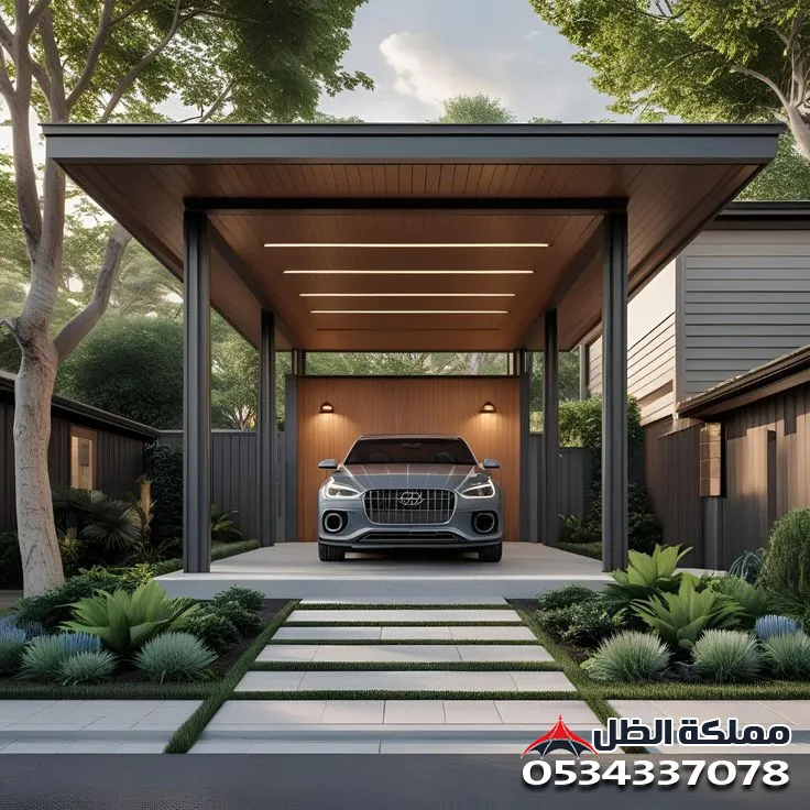 مظلات سيارات مودرن حديثة في جدة